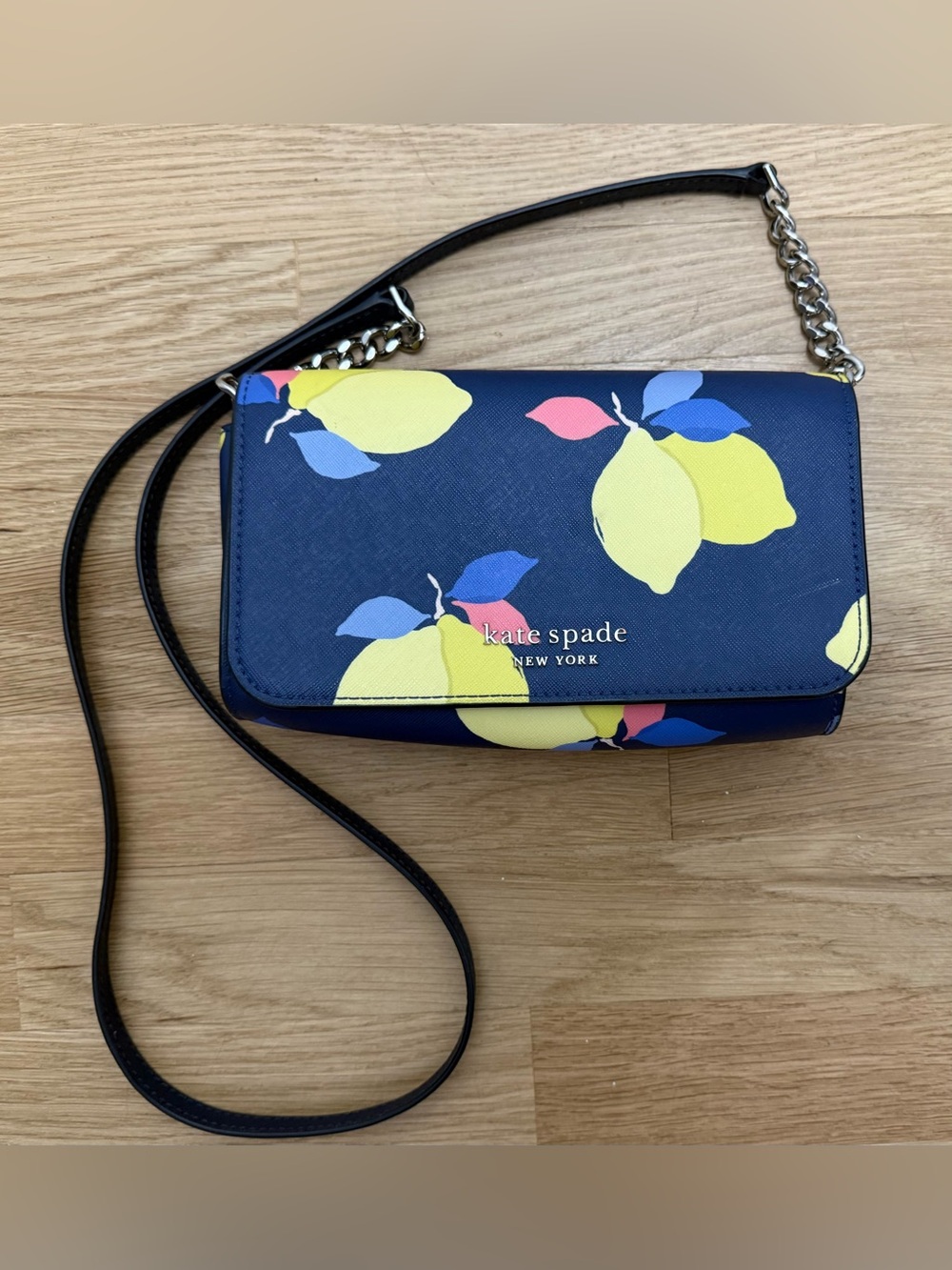 Kate Spade Saffiano Cameron Lemon Zest Small Flap Crossbody Bag